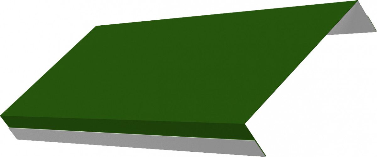 Ламель обратная 125 забора жалюзи Техас Grand Line 0,45 ПЭ RAL 6002 лиственно-зеленый