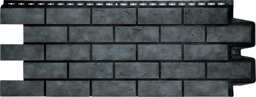 Фасадная панель Grand Line Состаренный кирпич Дизайн Плюс антрацит с черным швом