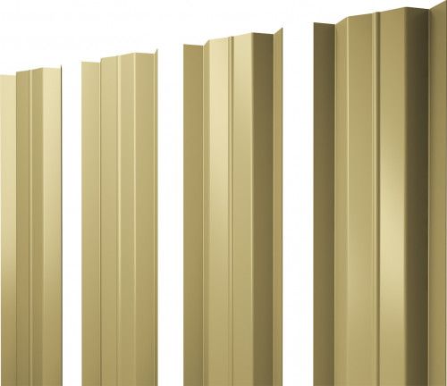 Штакетник М-образный B с прямым резом Grand Line 0,4 ПЭ RAL 1014 слоновая кость