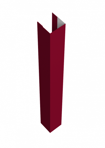 Стойка для забора жалюзи Техас Grand Line для монтажа с крепежным вкладышем 0,45 ПЭ RAL 3003 рубиново-красный (2,5м)