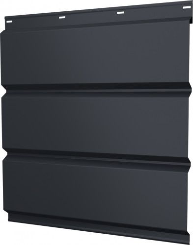 Софит металлический Классик в01 Grand Line без перфорации 0,45 Drap ТХ с пленкой RAL 7024 мокрый асфальт