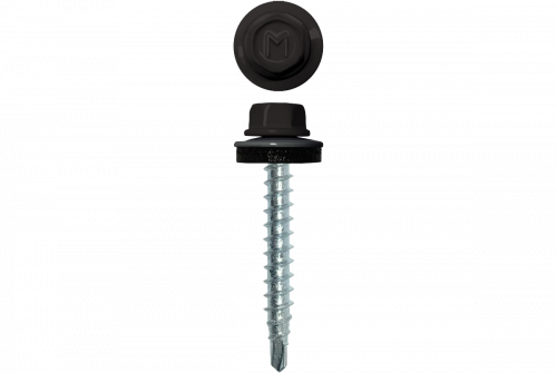 Саморез кровельный Daxmer 4,8х29 RAL 8019 (250) сверло №1