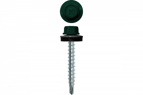 Саморез кровельный Daxmer 4,8х35 (250шт) сверло №1 RAL 6005