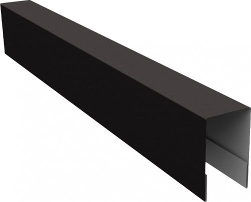 Планка боковая для забора из сайдинга Квадро Брус, Корабельная Доска, ЭкоБрус новый Grand Line 0,5 Drap ТХ RR 32 темно-коричневый (2,06м)