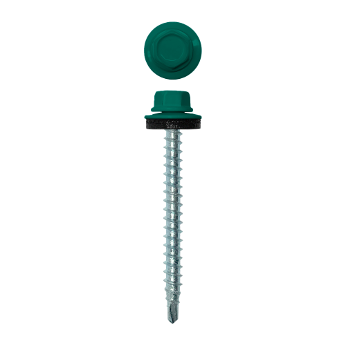 Саморез кровельный 4,8х50 (150шт) сверло №1 RAL 6026