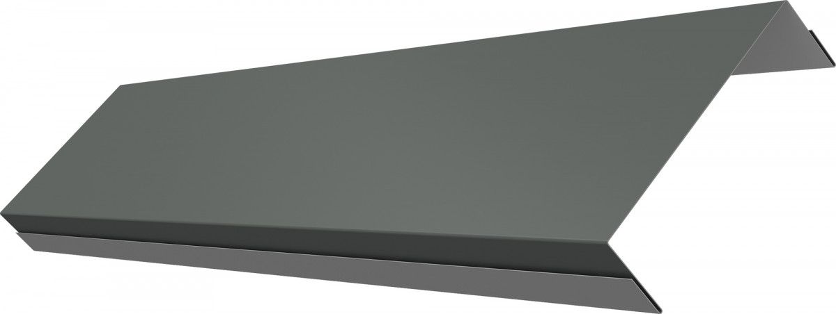 Ламель обратная 100 забора жалюзи Техас Grand Line 0,45 ПЭ RAL 7005 мышино-серый