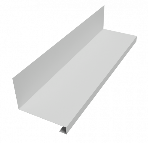 Планка примыкание нижнее к трубе фальц Grand Line 0,45 Drap ТХ RAL 7047 телегрей 4 (2м)