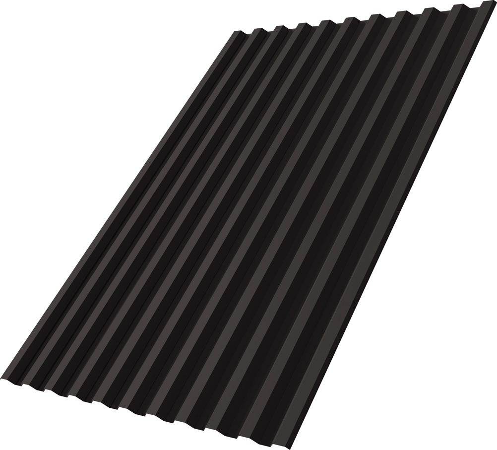 Профнастил С21R Grand Line 0,5 Атлас с пленкой RR 32 темно-коричневый