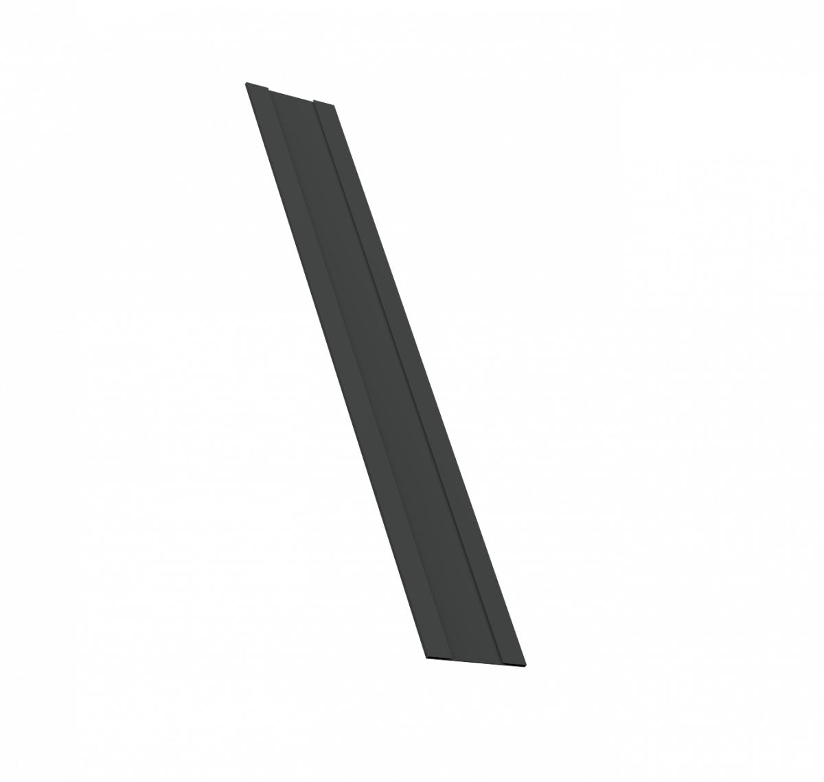 Крепежная планка для забора жалюзи Милан, Милан Слим, Токио Grand Line 0,45 ПЭ двухсторонний RAL 7016 антрацитово-серый (2м)