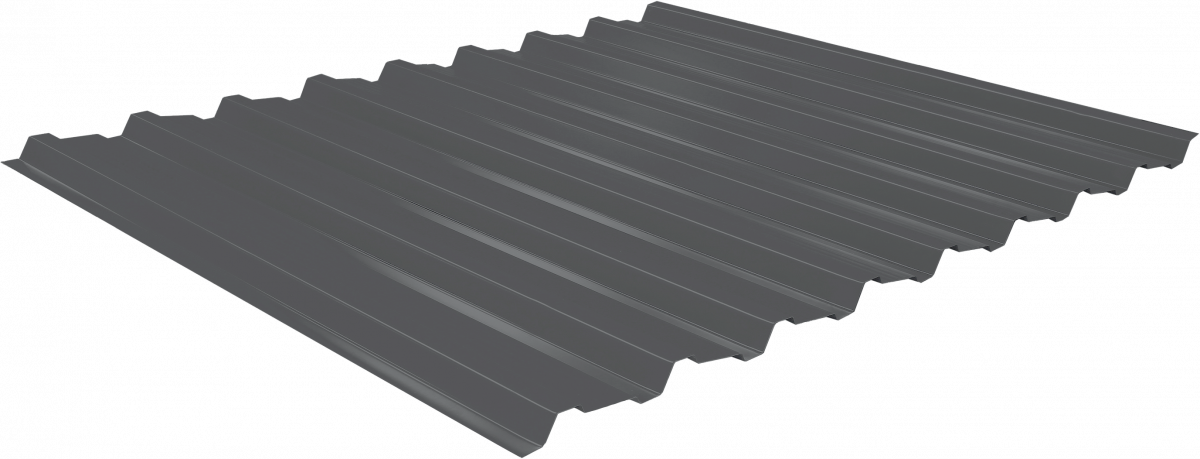 Профнастил Estet C19 0,5 PE-Double RAL 7024 мокрый асфальт