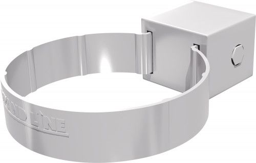 Хомут трубы Kliker Дизайн 100 ПВХ Grand Line Премиум белый (инд.упак.) (RAL 9003)