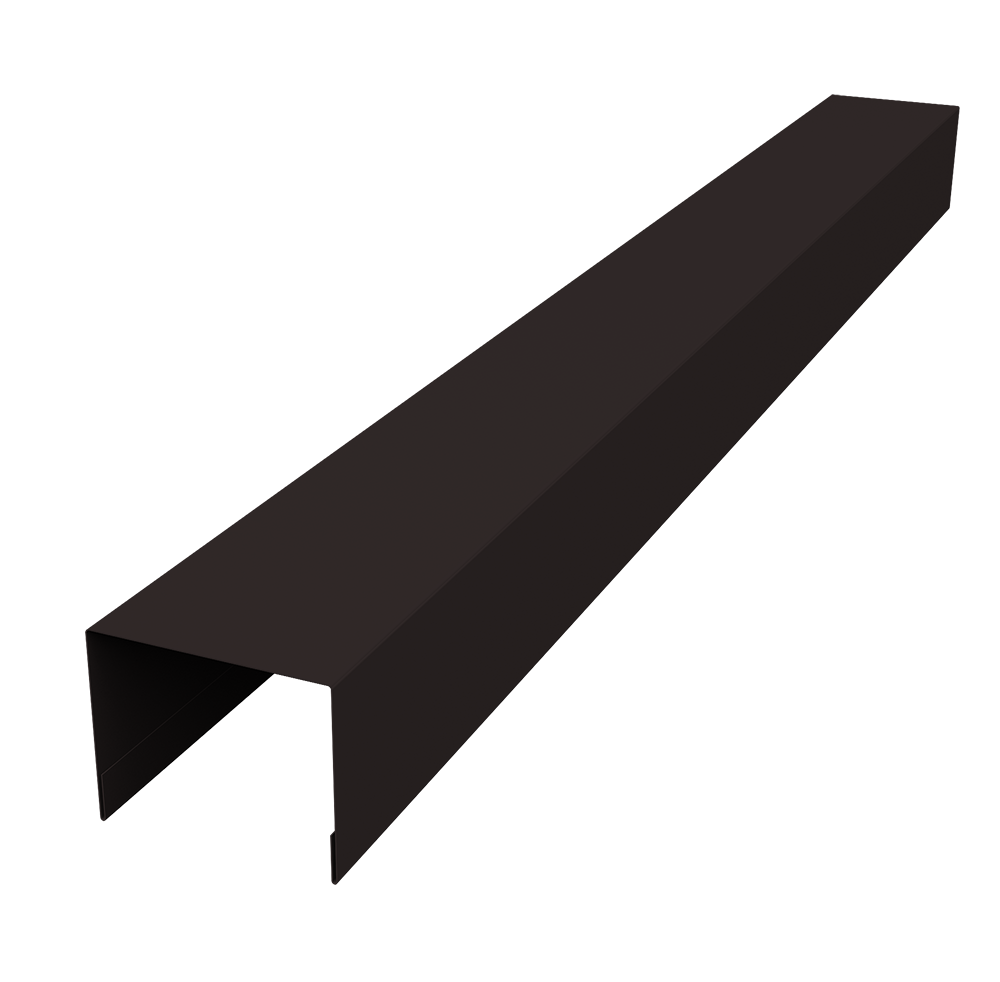 Крышка для забора жалюзи Палермо Grand Line 0,5 Velur RAL 9005 черный (3м)