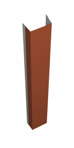 Крепежная планка нижняя для забора жалюзи Техас Grand Line 0,45 Drap RAL 8004 терракота (2м)
