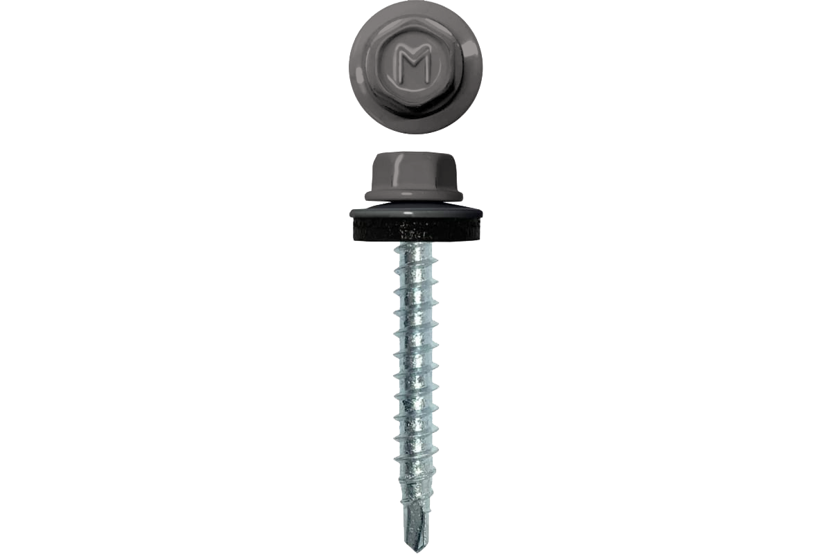 Саморез кровельный Daxmer 4,8х29 (250шт) сверло №1 RAL 7036