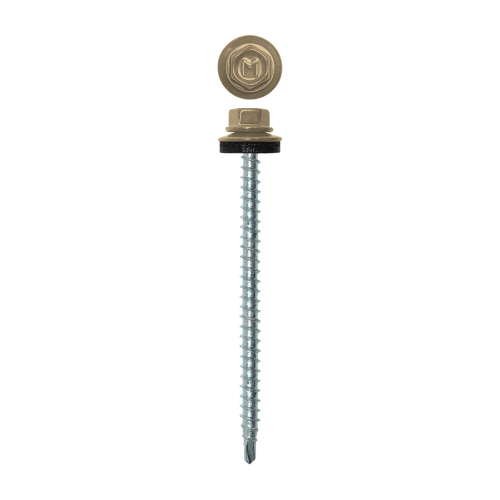 Саморез кровельный Daxmer 4,8х70 (100шт) сверло №1 RAL 1014