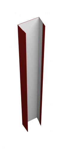 Крепежная планка верхняя для забора жалюзи Техас Grand Line 0,7 ПЭ RAL 3011 коричнево-красный (2м)