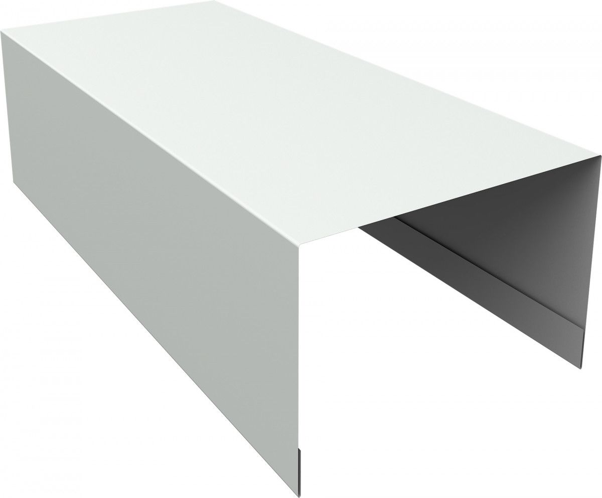 Планка боковая для забора из сайдинга ЭкоБрус Grand Line 0,45 ПЭ RAL 9003 сигнальный белый (3м)