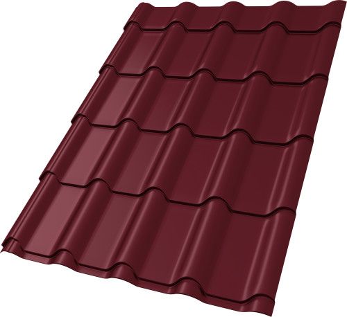 Профиль волновой "Камея" ("Kamea") 0,45 Drap RAL 3005 красное вино