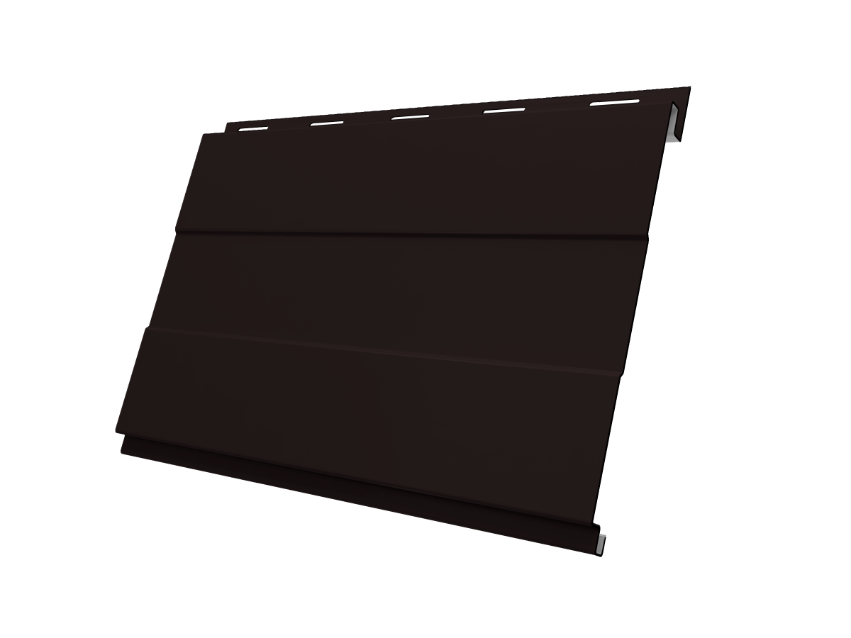 Софит металлический Вертикаль проф Grand Line 0,5 Сатин матовый ТХ с пленкой RAL 9005 черный
