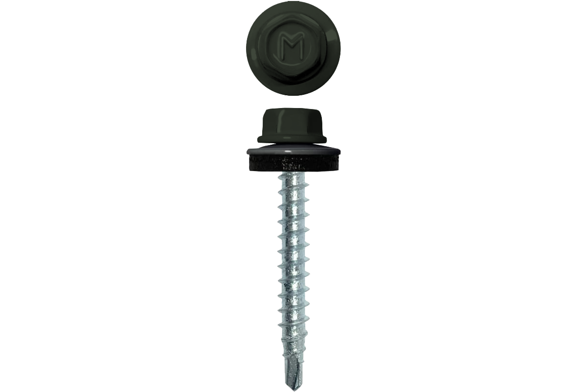 Саморез кровельный Daxmer 4,8х29 (250шт) сверло №1 RAL 6020