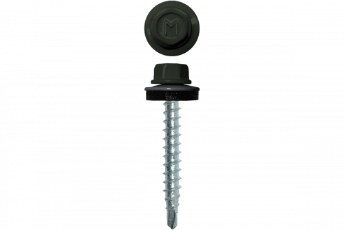 Саморез кровельный Daxmer 4,8х29 (250шт) сверло №1 RAL 6020