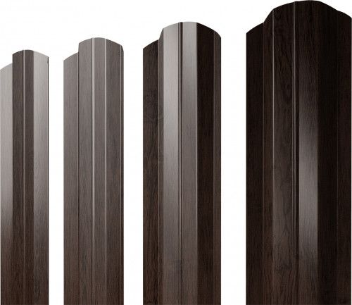Штакетник М-образный B фигурный Grand Line 0,45 Принт Премиум Античный дуб TwinColor