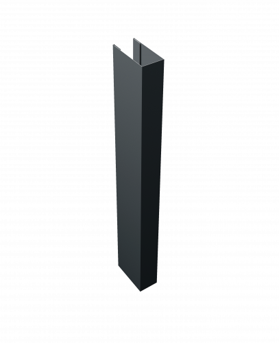 Стойка для забора жалюзи Техас (для калиток и ворот) Grand Line 0,5 Velur RAL 7016 антрацитово-серый (1,8м)