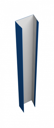 Крепежная планка верхняя для забора жалюзи Техас Grand Line 0,7 ПЭ RAL 5005 сигнальный синий (3м)
