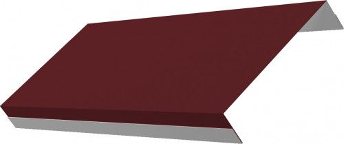 Ламель обратная 125 забора жалюзи Техас Grand Line 0,45 Drap ТР RAL 3005 красное вино