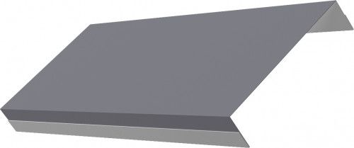 Ламель обратная 125 забора жалюзи Техас Grand Line 0,45 Drap ТХ RAL 7004 сигнальный серый