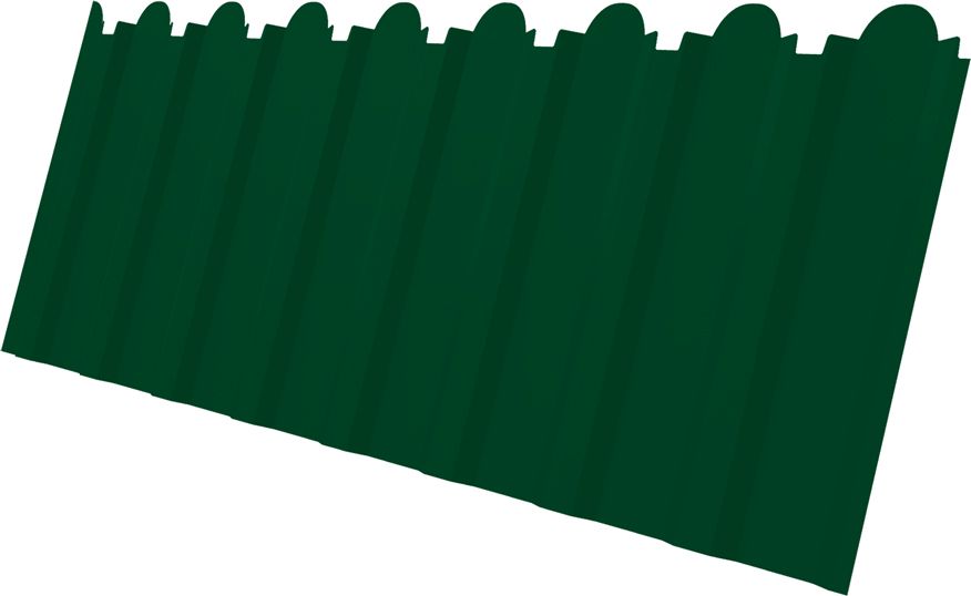 Профнастил С20B фигурный Grand Line 0,45 Drap RAL 6005 зеленый мох