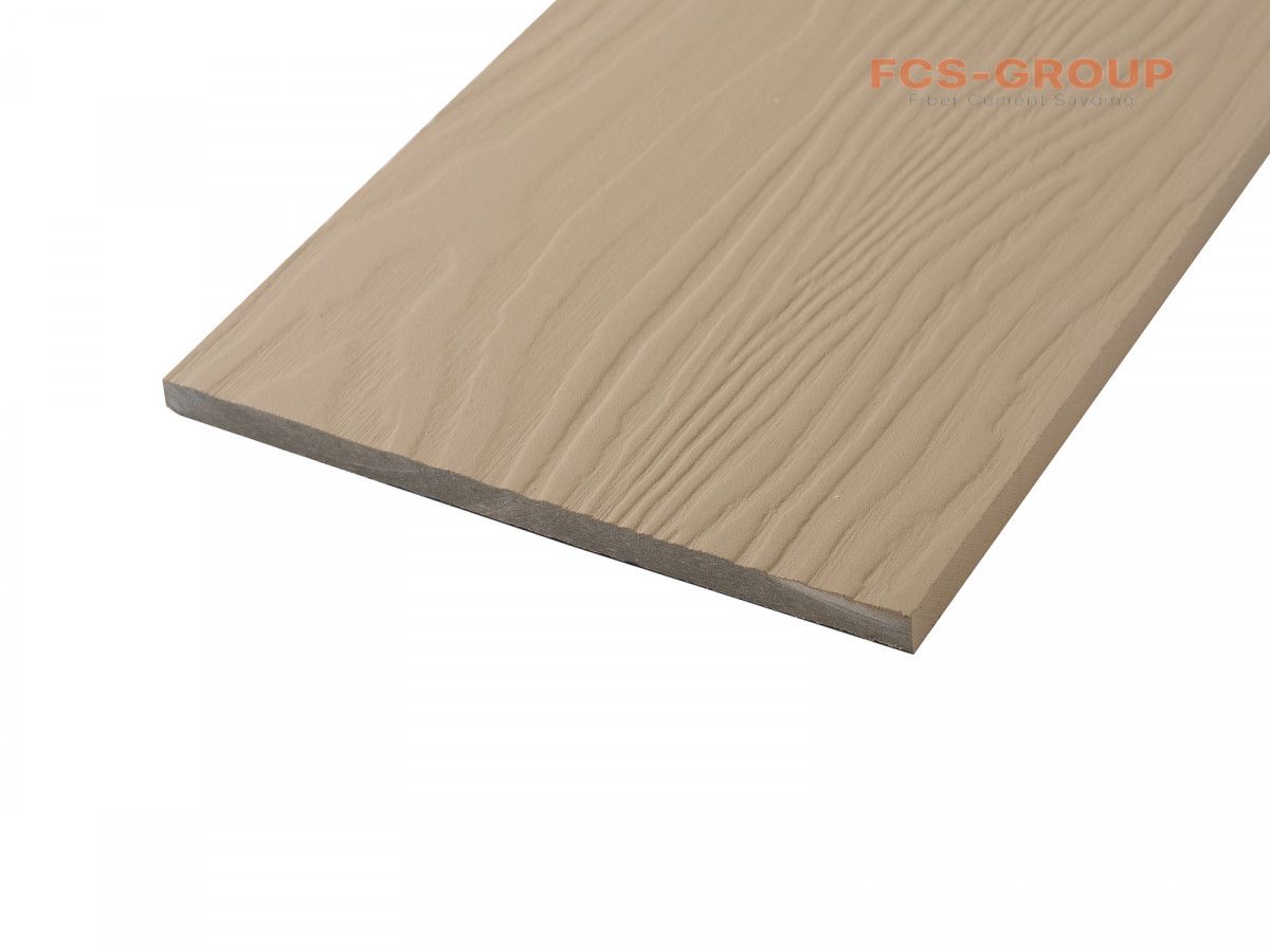 Фиброцементный сайдинг 190х8мм FCSPRO Wood F03 белый песок (3м)