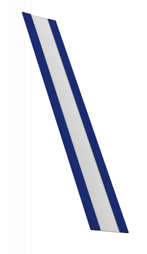 Крепежная планка для забора жалюзи Милан, Милан Слим, Токио Grand Line 0,45 ПЭ RAL 5002 ультрамариново-синий (2,5м)