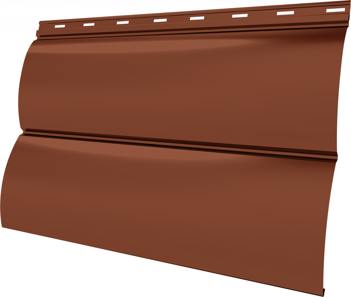 Блок-хаус новый Grand Line 0,5 Сатин матовый с пленкой RAL 8004 терракота
