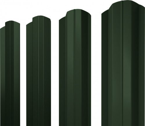 Штакетник М-образный B фигурный Grand Line 0,5 Сатин матовый ТХ RAL 6020 хромовая зелень