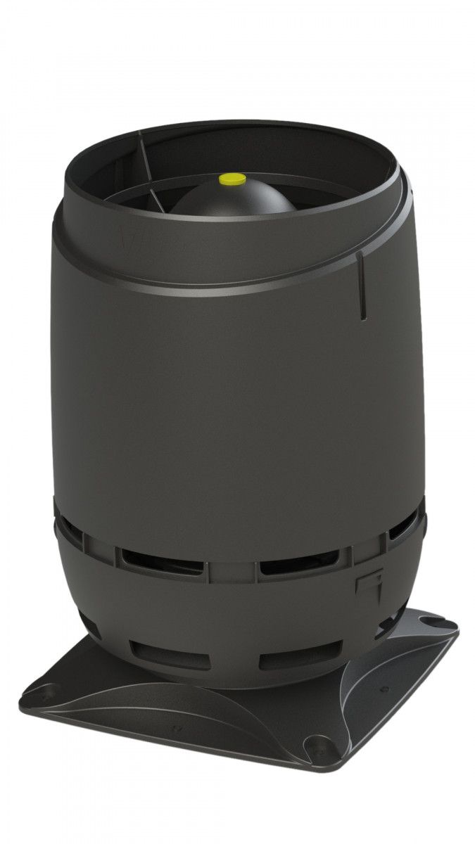 Выход вентиляционный Vilpe Flow 125S с основанием 250x250 черный