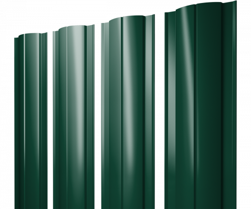 Штакетник Круглый с прямым резом Grand Line 0,45 Drap RAL 6005 зеленый мох