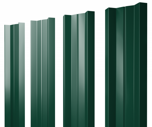 Штакетник М-образный A с прямым резом Grand Line 0,45 ПЭ двухсторонний RAL 6005 зеленый мох