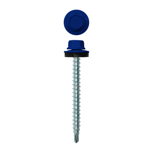 Саморез кровельный 4,8х50 (150шт) сверло №1 RAL 5002