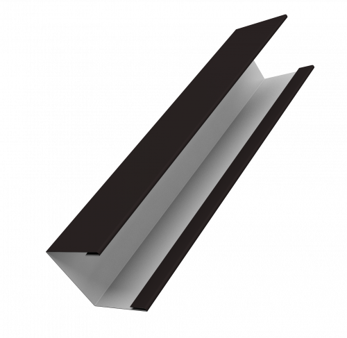 Крышка для забора жалюзи Милан Слим Grand Line 0,5 Drap ТХ RAL 9005 черный (3м)