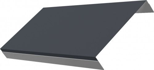 Ламель обратная 150 забора жалюзи Техас Grand Line 0,45 ПЭ матовый RAL 7024 мокрый асфальт