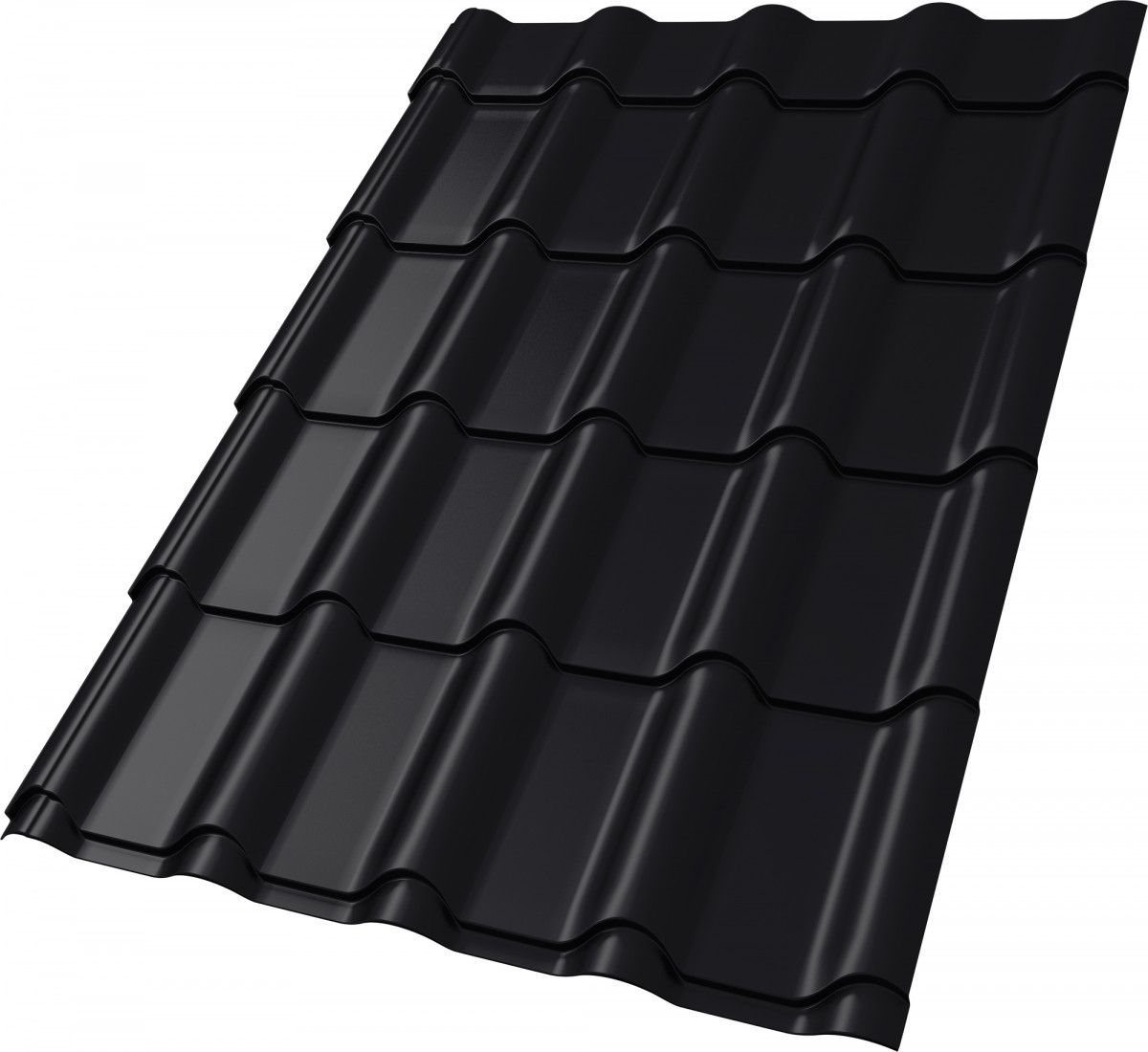 Профиль волновой "Камея" ("Kamea") 0,45 Drap RAL 9005 черный