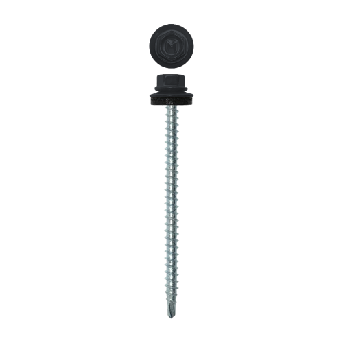 Саморез кровельный Daxmer 4,8х70 RAL 7024 (100) сверло №1