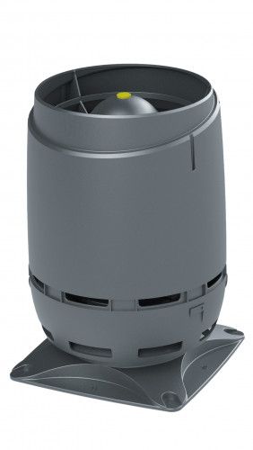 Выход вентиляционный Vilpe Flow 125S с основанием 250x250 серый