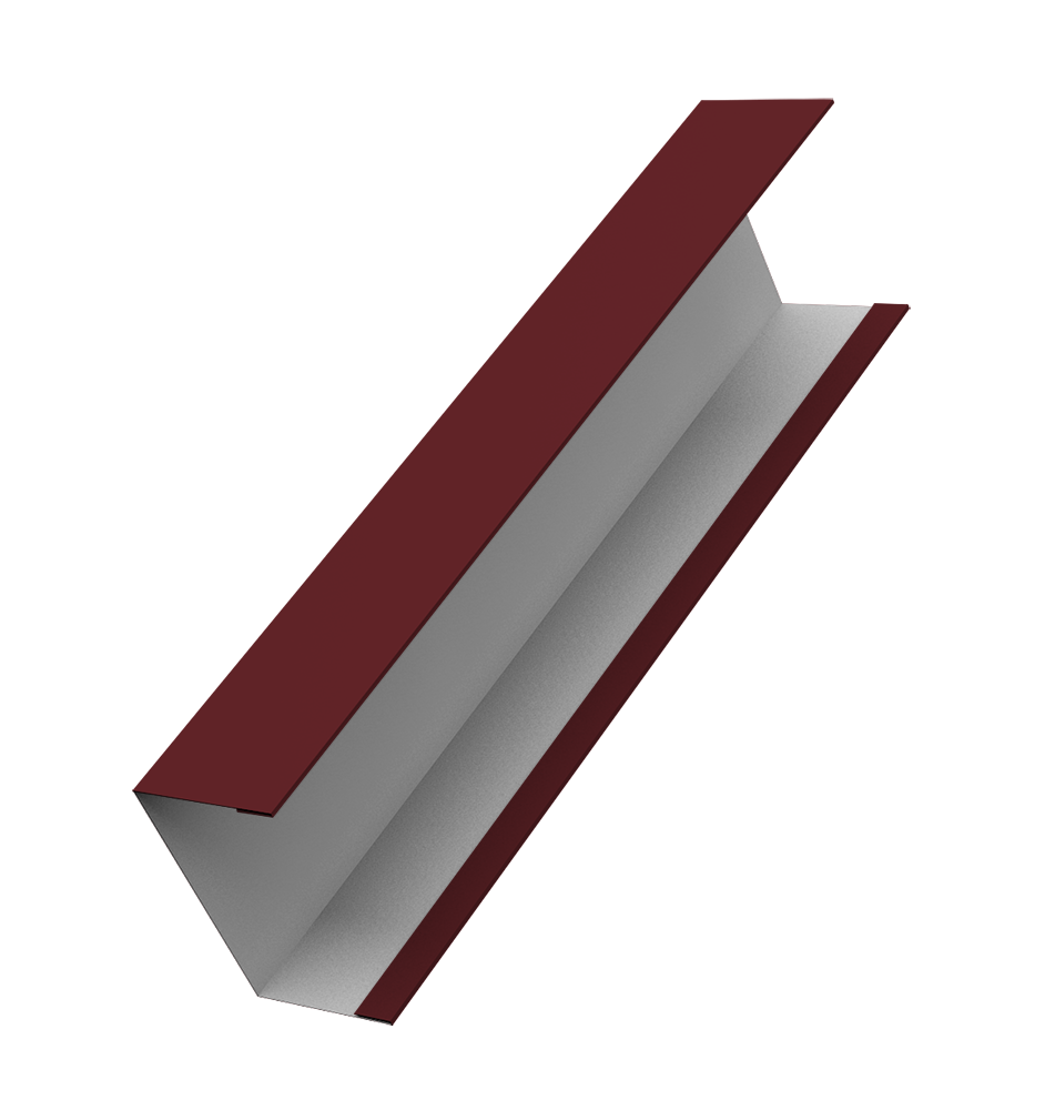 Крышка для забора жалюзи Милан, Токио Grand Line 0,45 Drap ТХ RAL 3005 красное вино (2м)