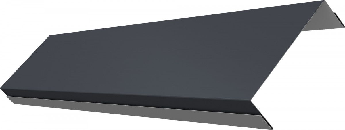 Ламель обратная 100 забора жалюзи Техас Grand Line 0,5 PurPro RAL 7024 мокрый асфальт