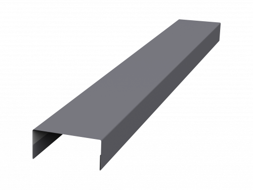 Крышка 30х20 для забора жалюзи Техас Grand Line 0,7 ПЭ RAL 7004 сигнальный серый (3м)