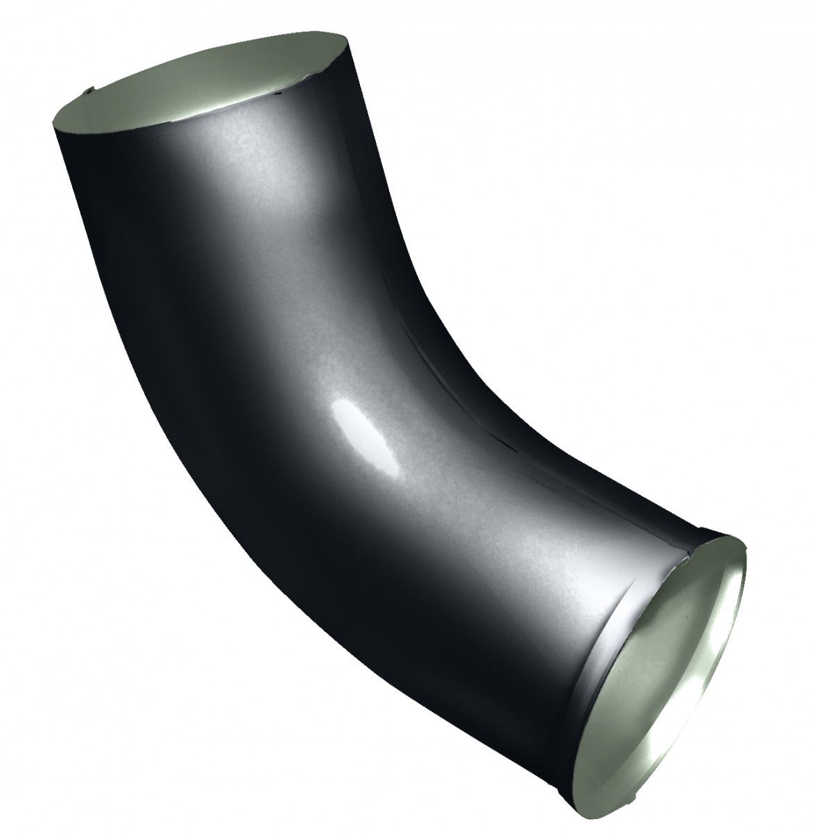 Колено стока Grand Line ПЭ 90мм RAL 7024 мокрый асфальт