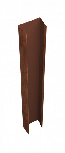 Крепежная планка верхняя для забора жалюзи Техас Grand Line 0,45 Принт Премиум Рябина насыщенная Фреш TwinColor (2м)