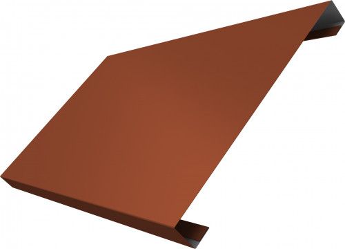 Ламель лицевая 200 забора жалюзи Техас Grand Line 0,45 Drap RAL 8004 терракота